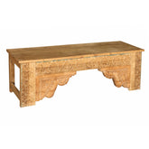 Wood Bleached Natural Finish Console Table